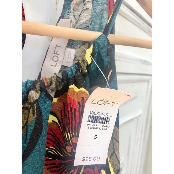 NWT Linen Loft Paradise Teal Maxi Dress - Picture 9 of 14